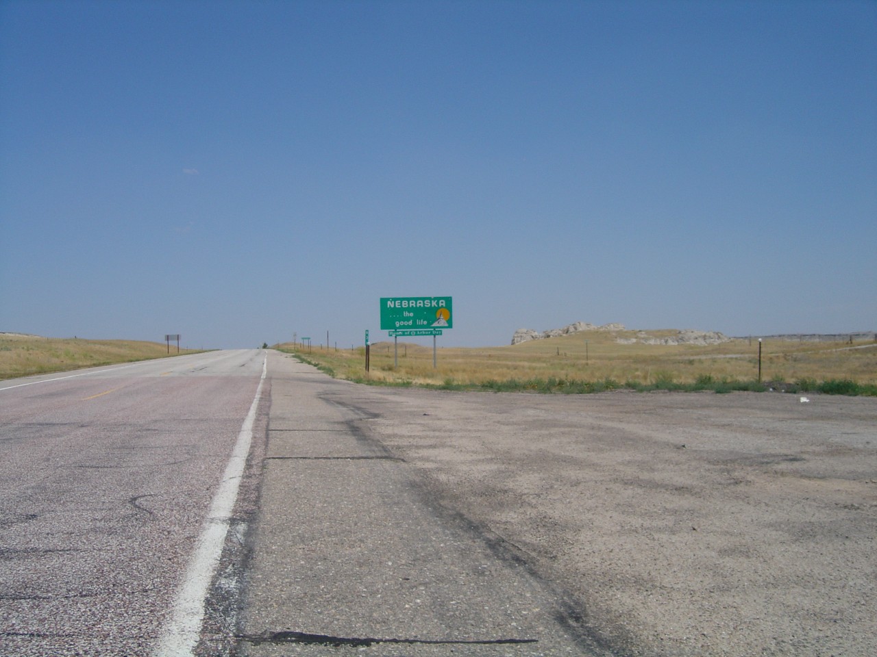 US 20 enters Nebraska from Wyoming
