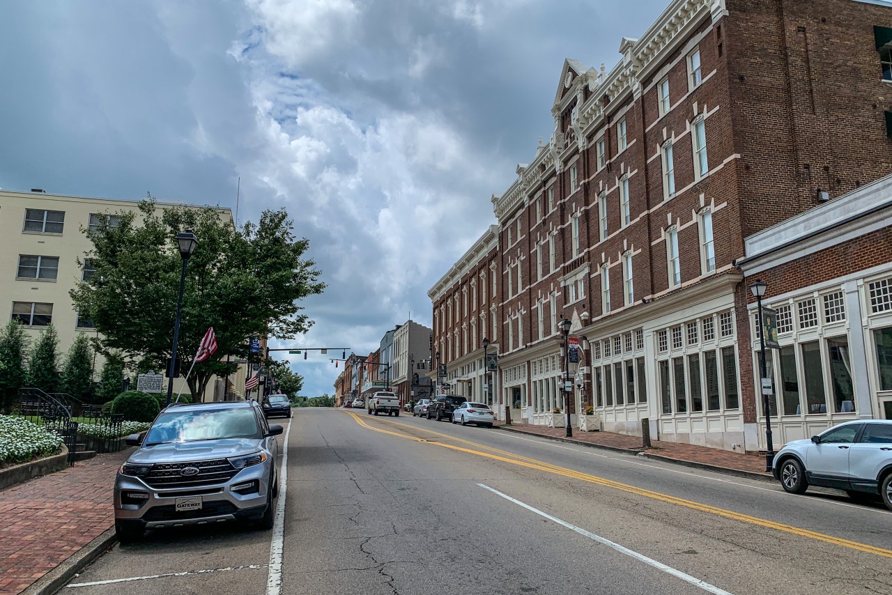 Downtown Greeneville and the General Morgan Inn on Main Street