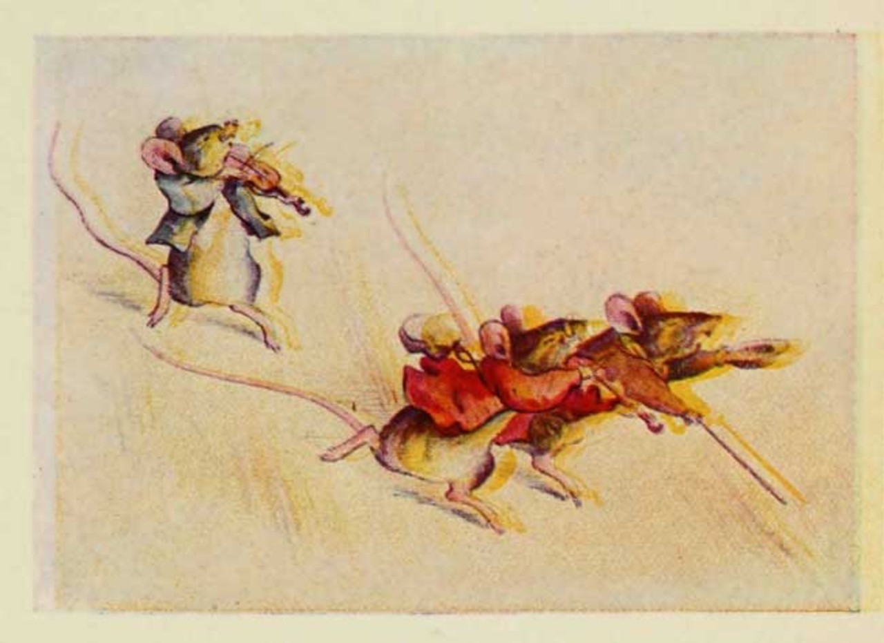 Illustration of "Three Blind Mice" by Beatrix Potter in Cecily Parsley's Nursery Rhymes (1922)
