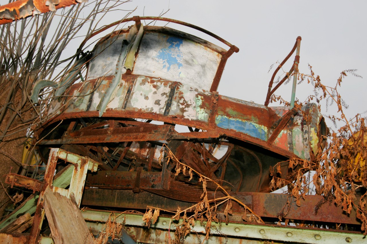 Chippewa Lake Park's Tumble Bug in November 2010, after property demolition was stopped
