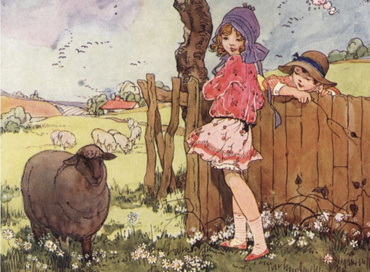 The rhyme "Baa Baa Black Sheep" illustrated by Dorothy M. Wheeler