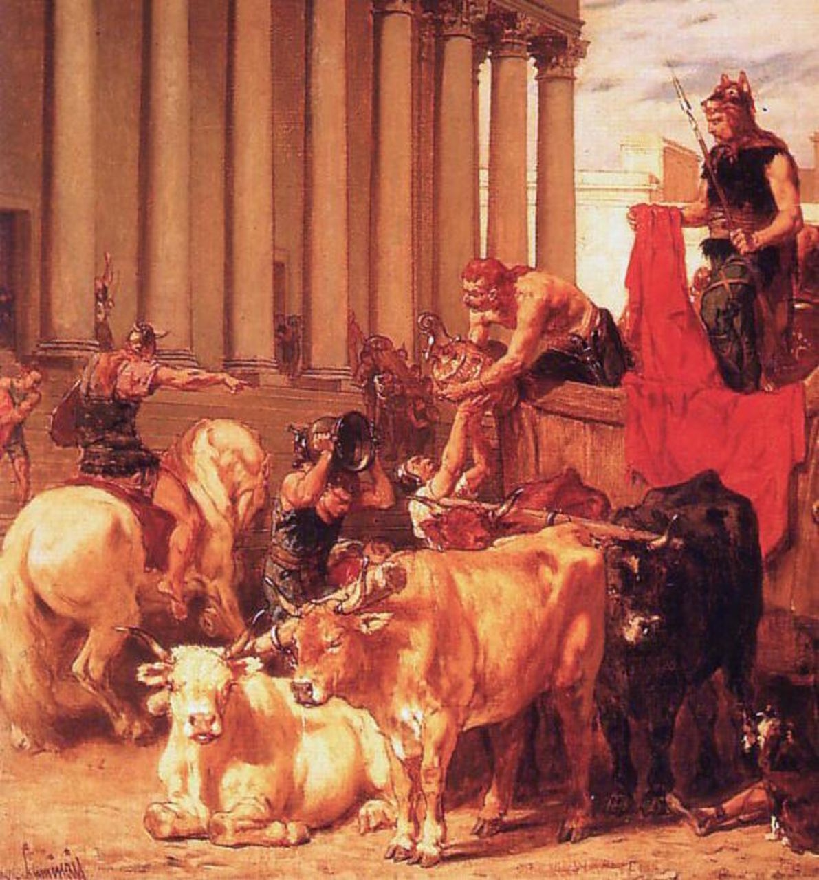 The Sack of Rome by Évariste Vital Luminais