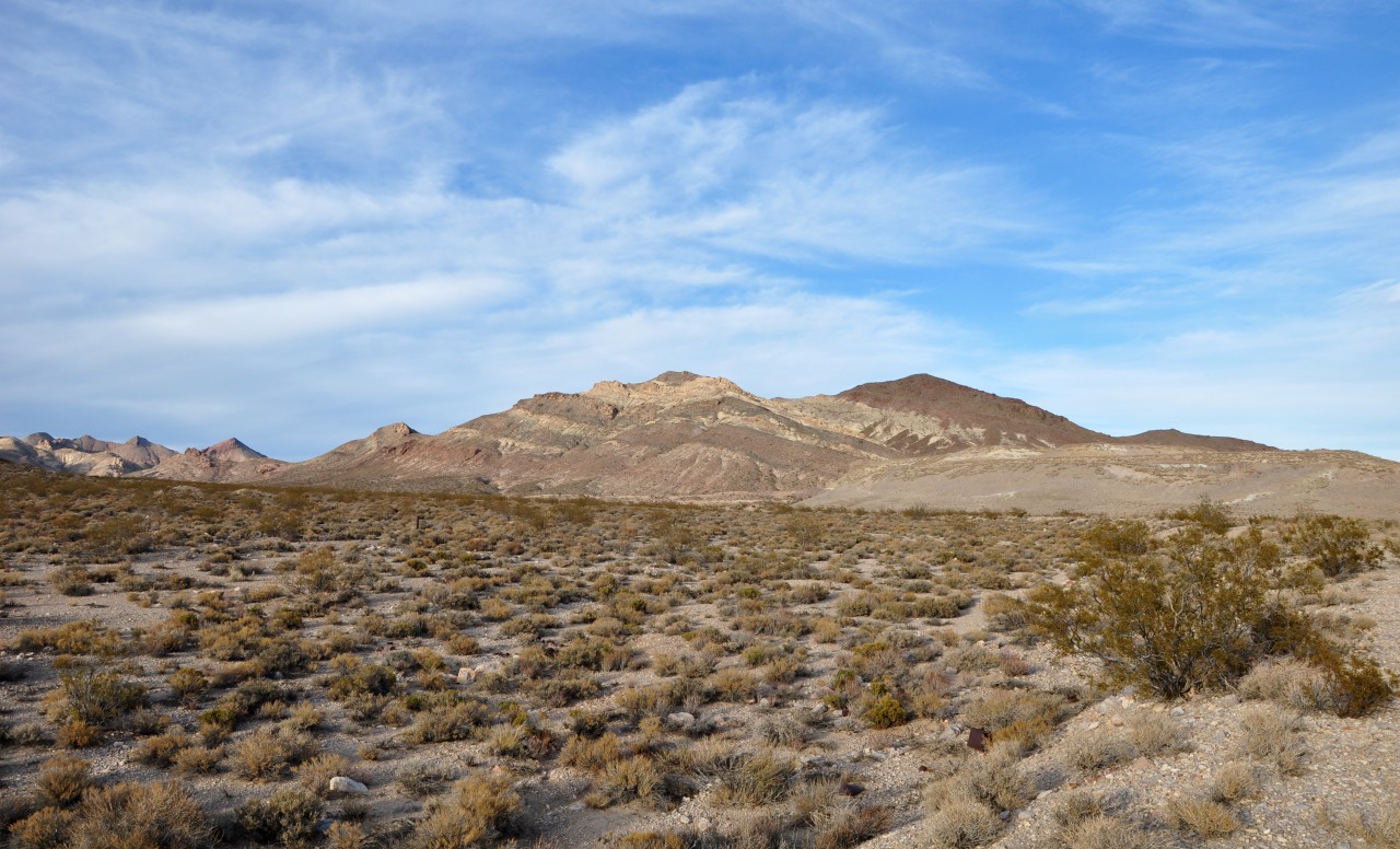 Amargosa Desert and Bullfrog Hills near Rhyolite
