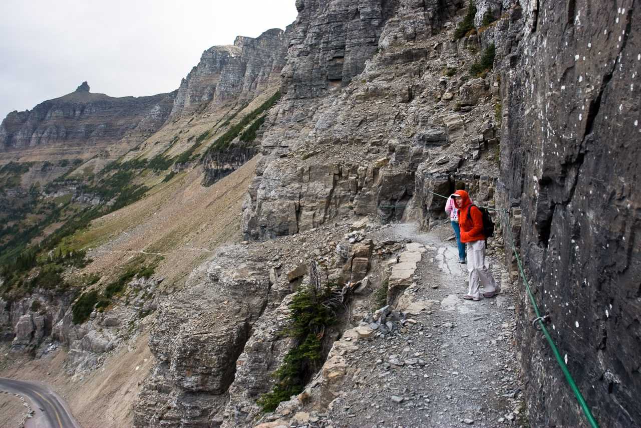 Hikers follow the Garden Wall section of the trail
