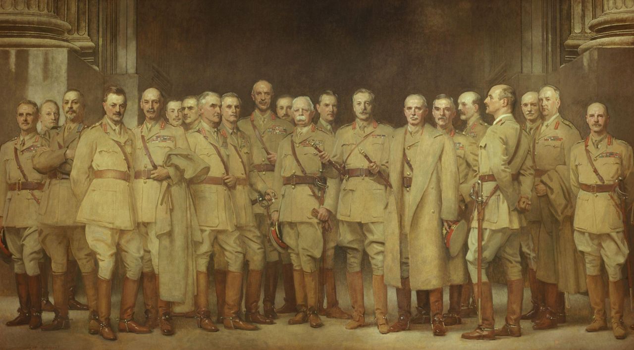 Some General Officers of the Great War. Lieutenant General Sir William Marshall is fourth from the right.
