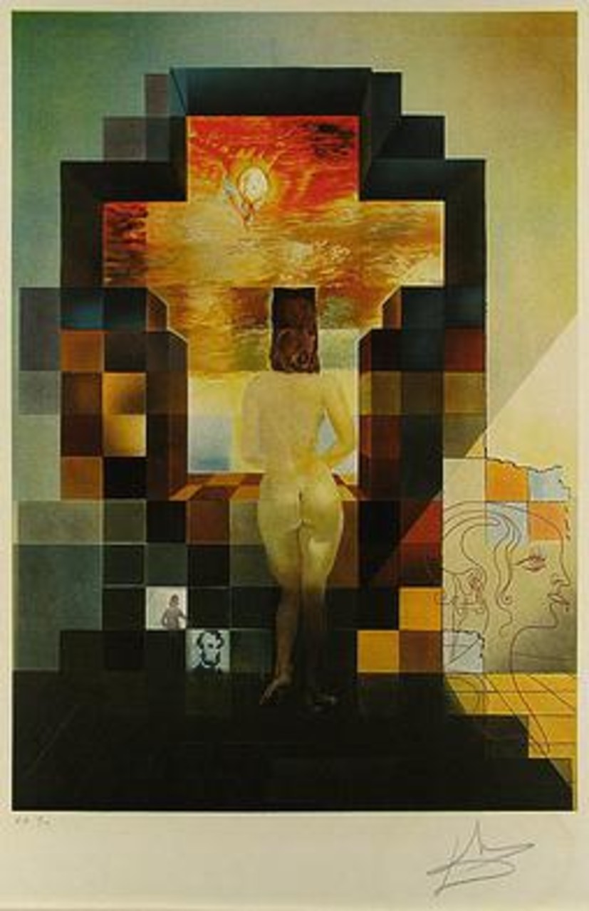 Gala Contemplating the Mediterranean Sea