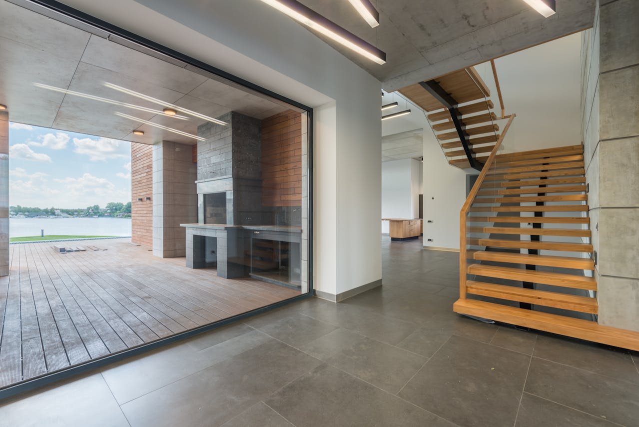 same flooring across indoor and outdoor spaces