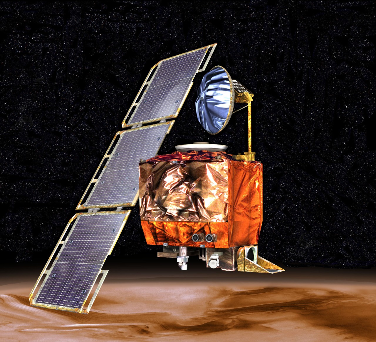 Artist's rendering of the Mars Climate Orbiter