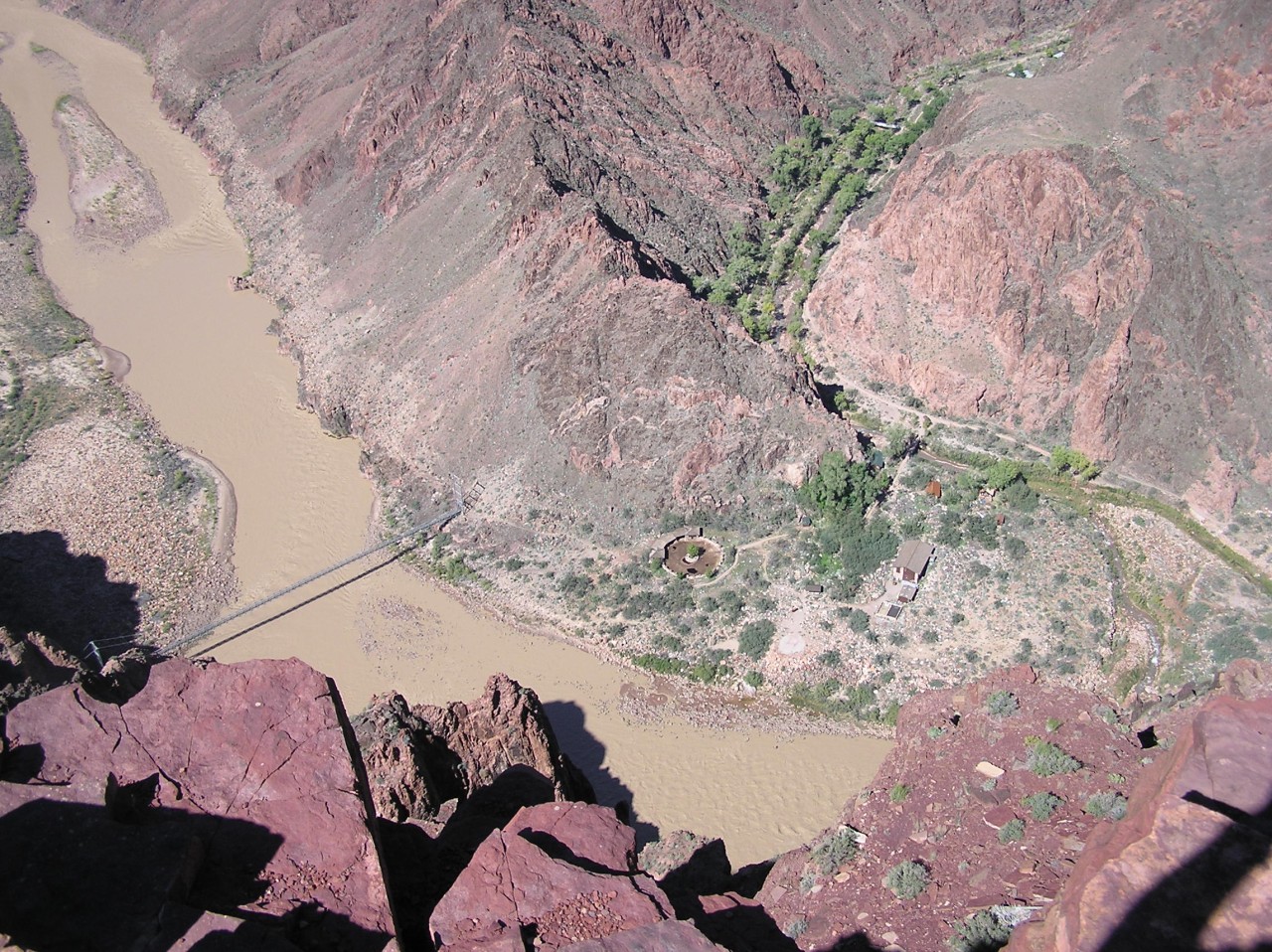 Colorado River and Phantom Ranch from South Kaibab Trail, Grand Canyon National Park