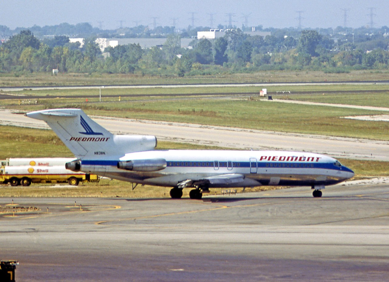 N467US, the 727 involved in the 1971 hijacking, in service with Piedmont Airlines as N838N in 1979