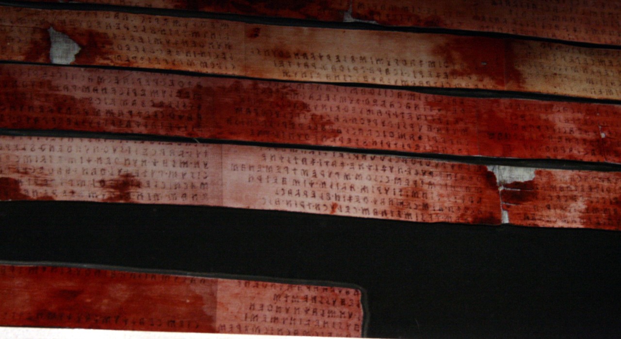 Samples of Etruscan script, from the Liber linteus
