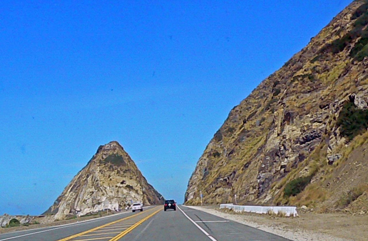 PCH passing Mugu Rock at Point Mugu