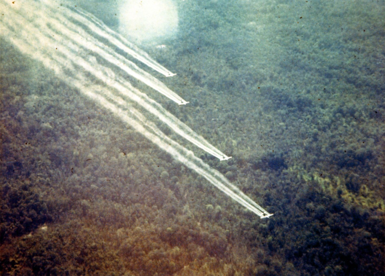 Four-plane defoliant run, part of Operation Ranch Hand
