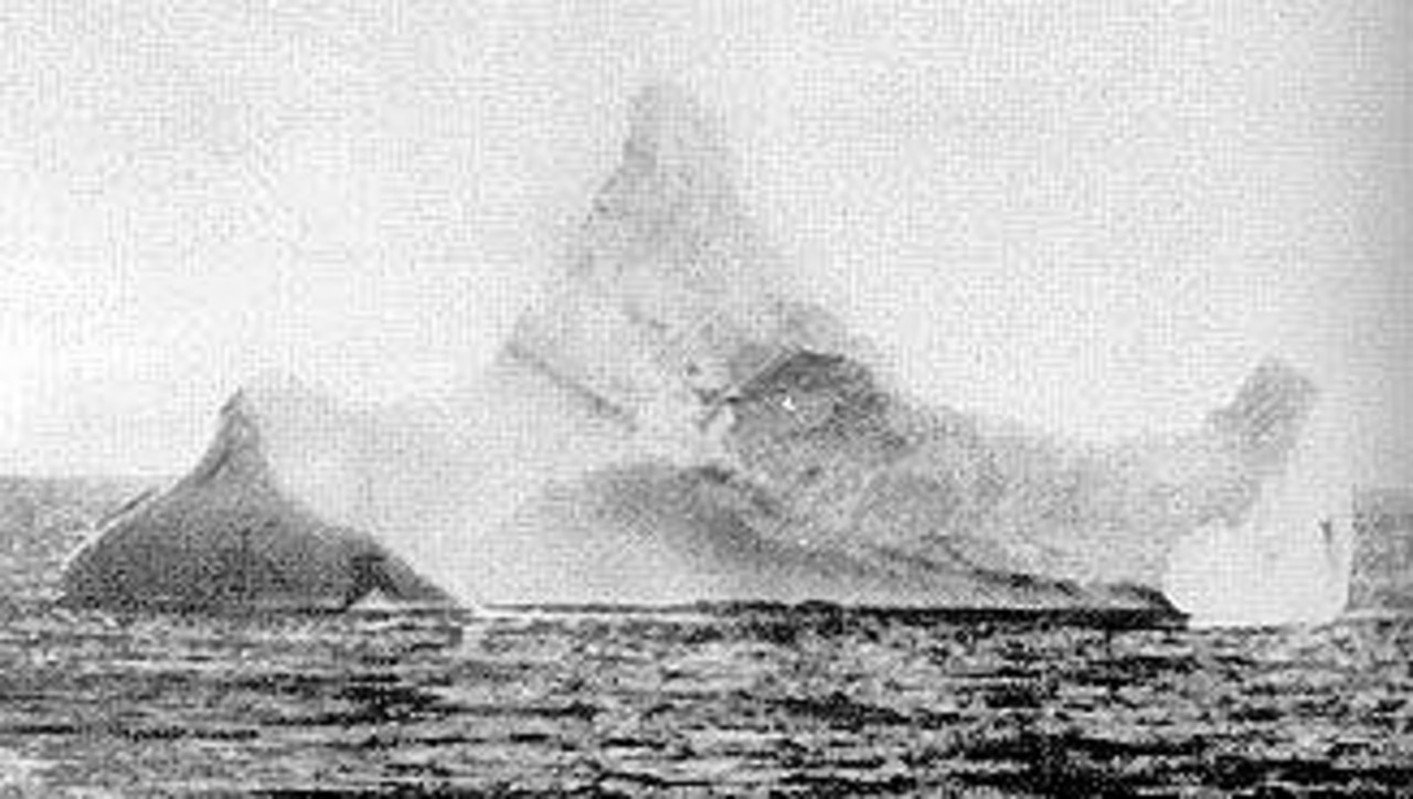The iceberg thought to have been hit by Titanic
