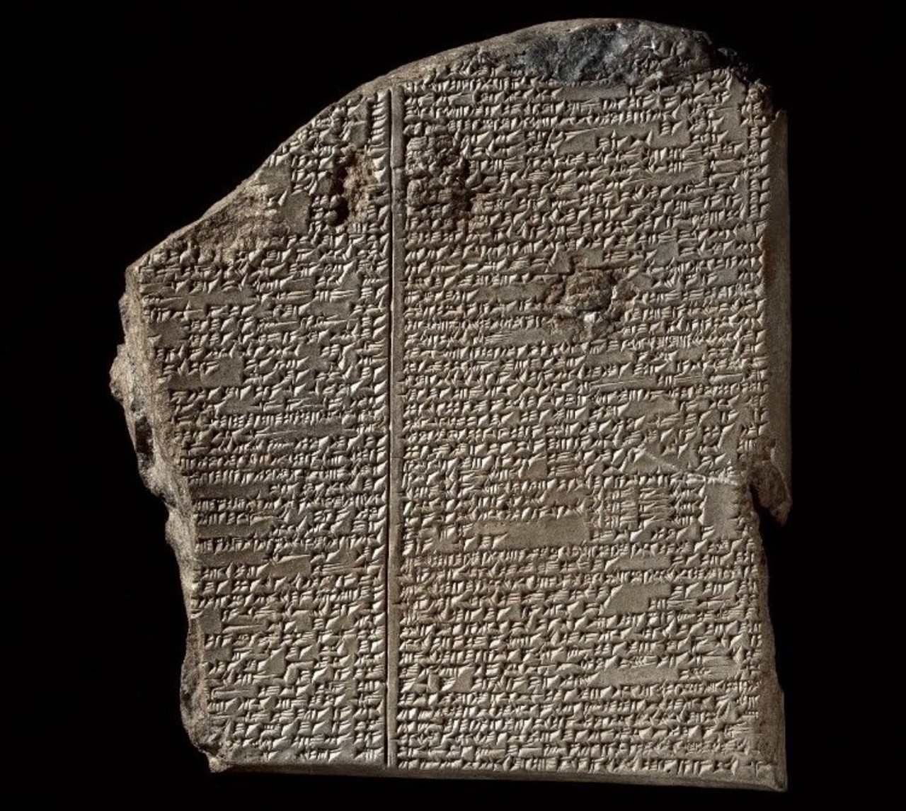 The Deluge tablet of the Gilgamesh epic in Akkadian
