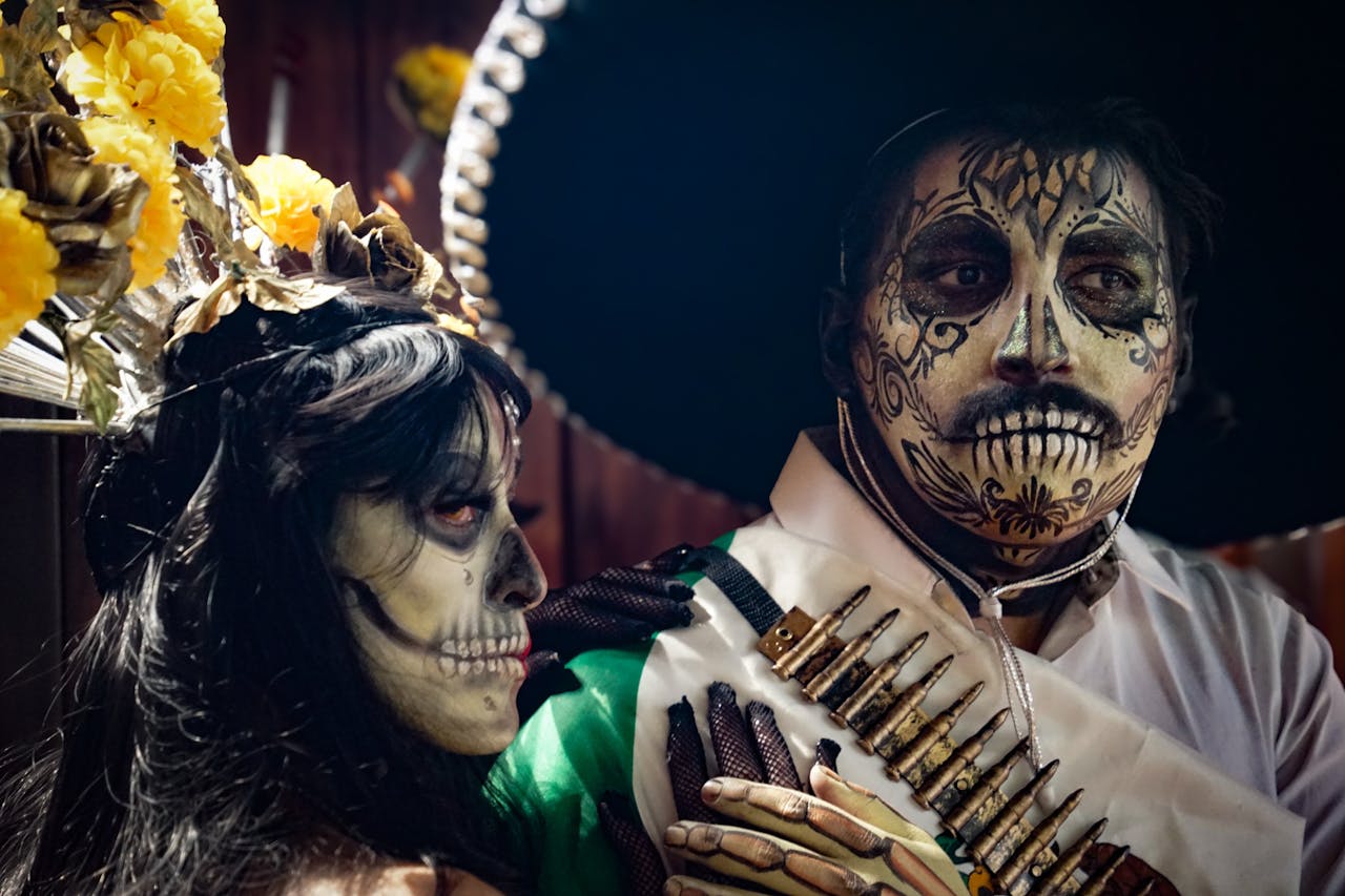 People in Skeleton Makeup