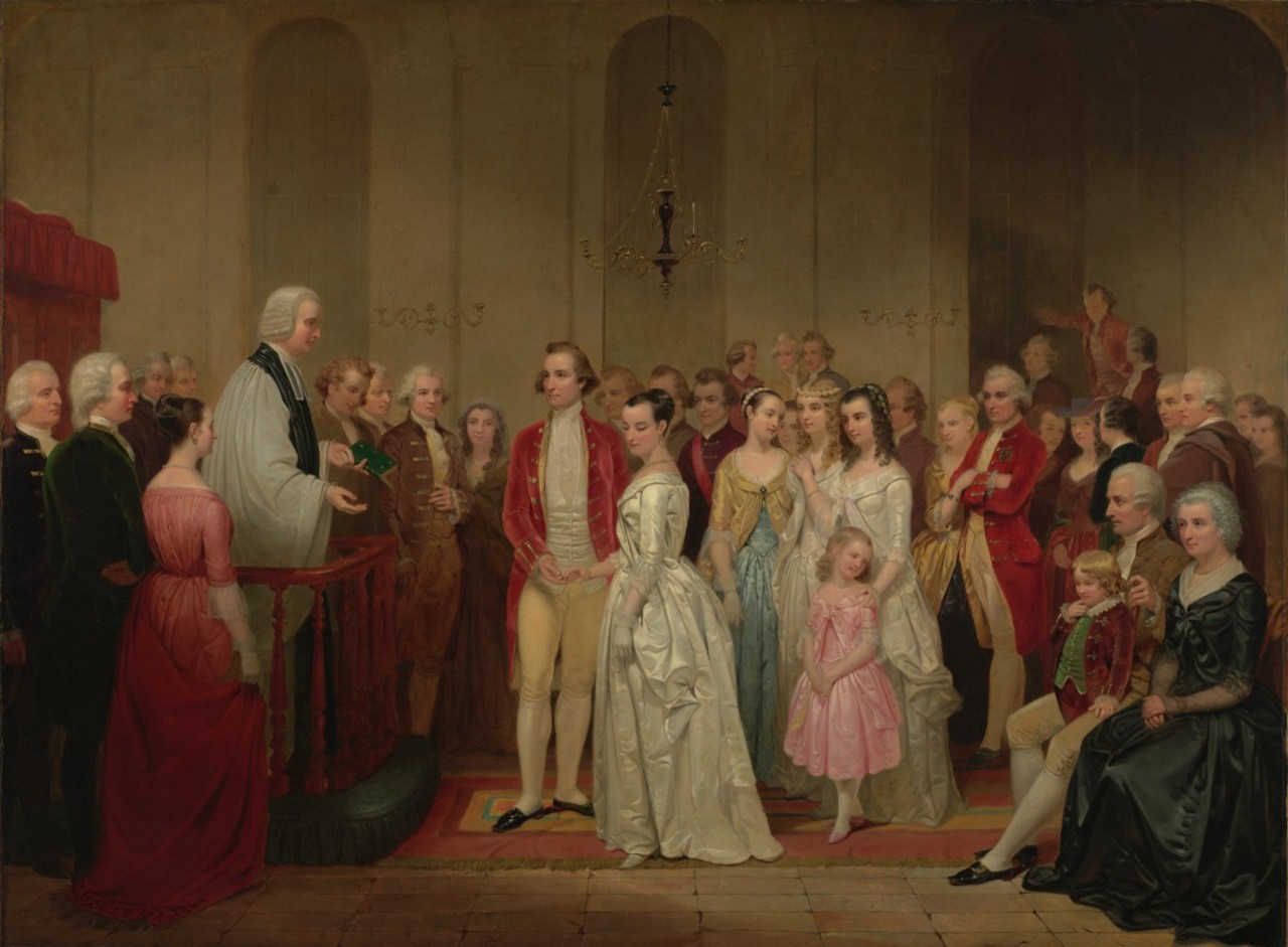 The Marriage of Washington to Martha Custis by Junius Brutus Stears (1849)