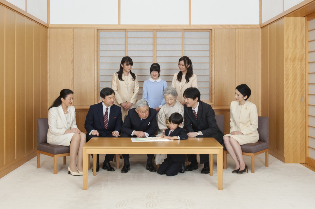 The Emperor and Empress with their family