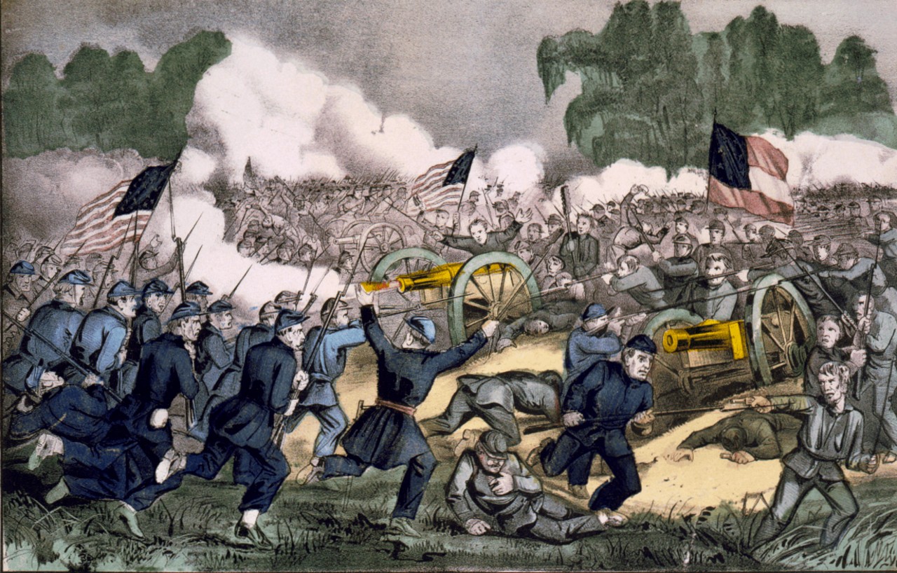 The battle of Gettysburg