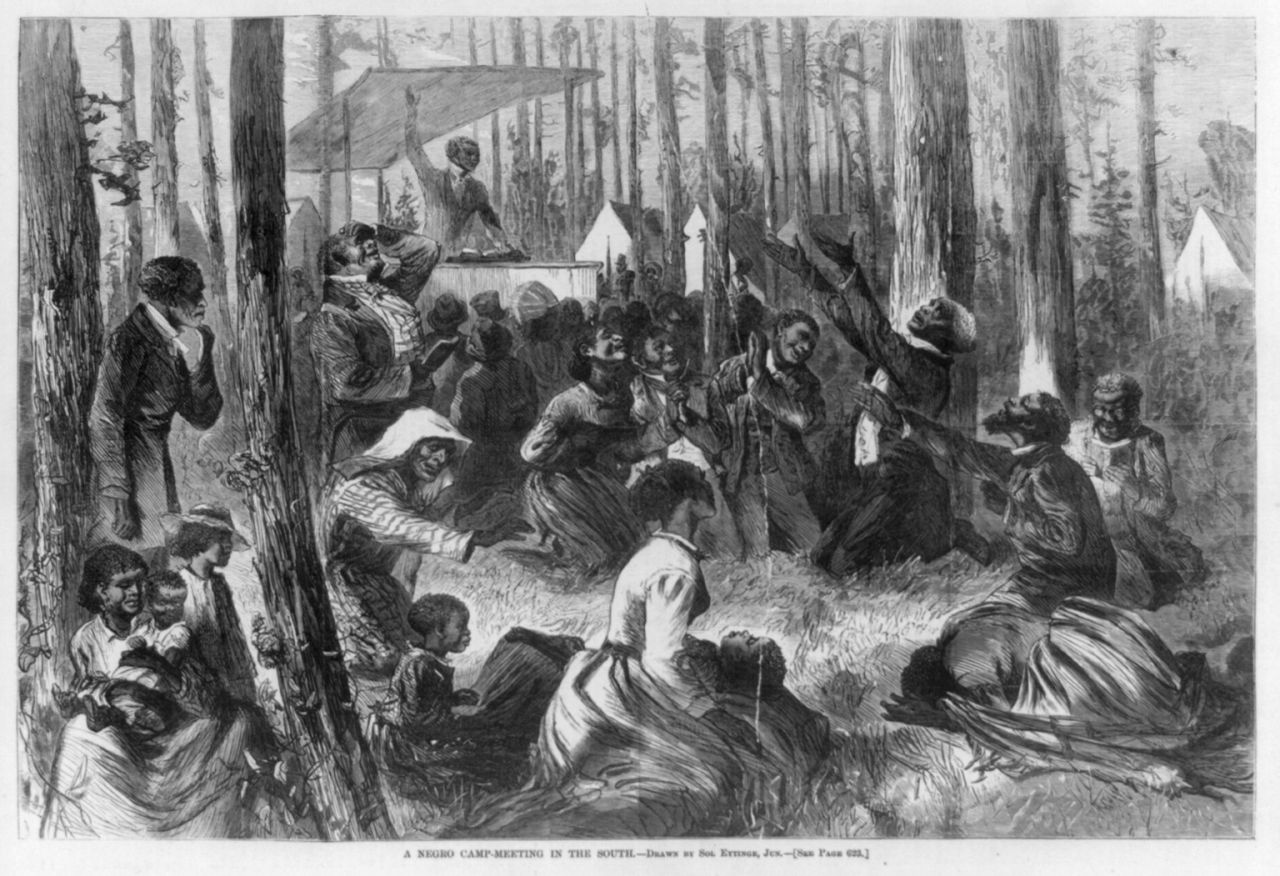 African American churches during slavery were held in secret locations called hush harbors