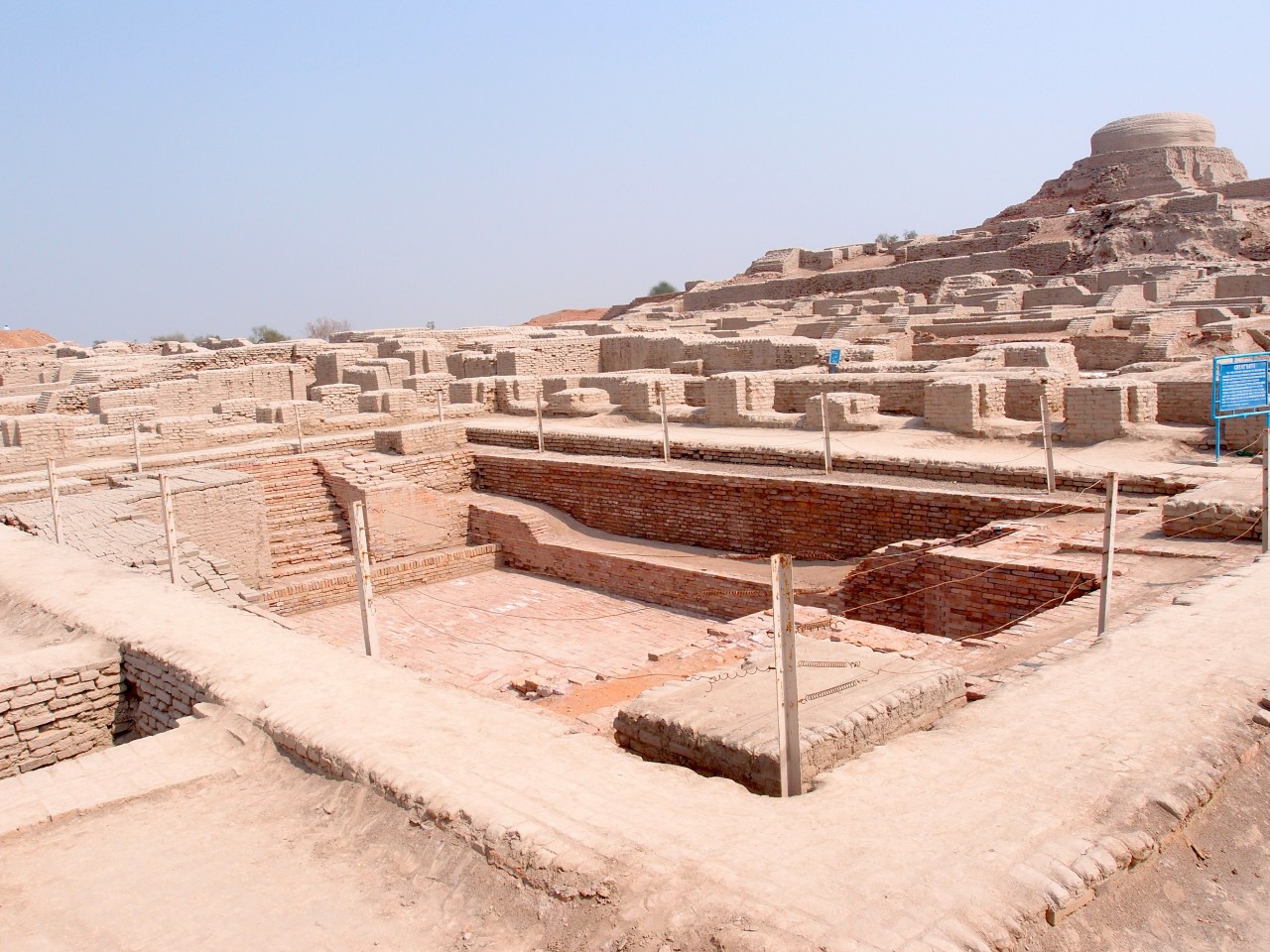 Ruins of Mohenjo-daro on the Indus River in Pakistan, the first South Asian UNESCO World Heritage Site
