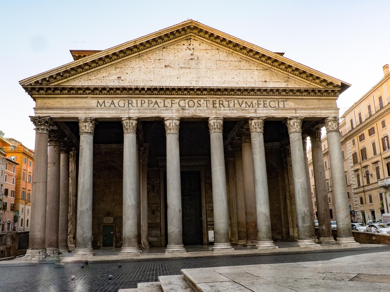 The Pantheon in Rome is an example of Roman concrete construction.