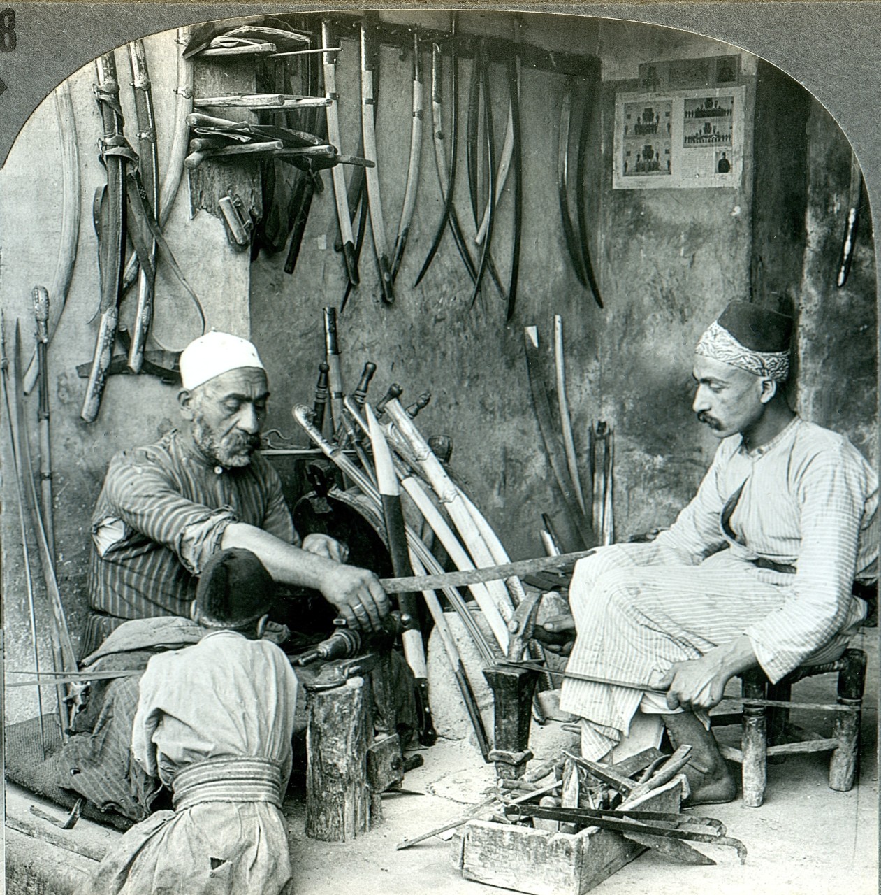 A bladesmith from Damascus, c. 1900
