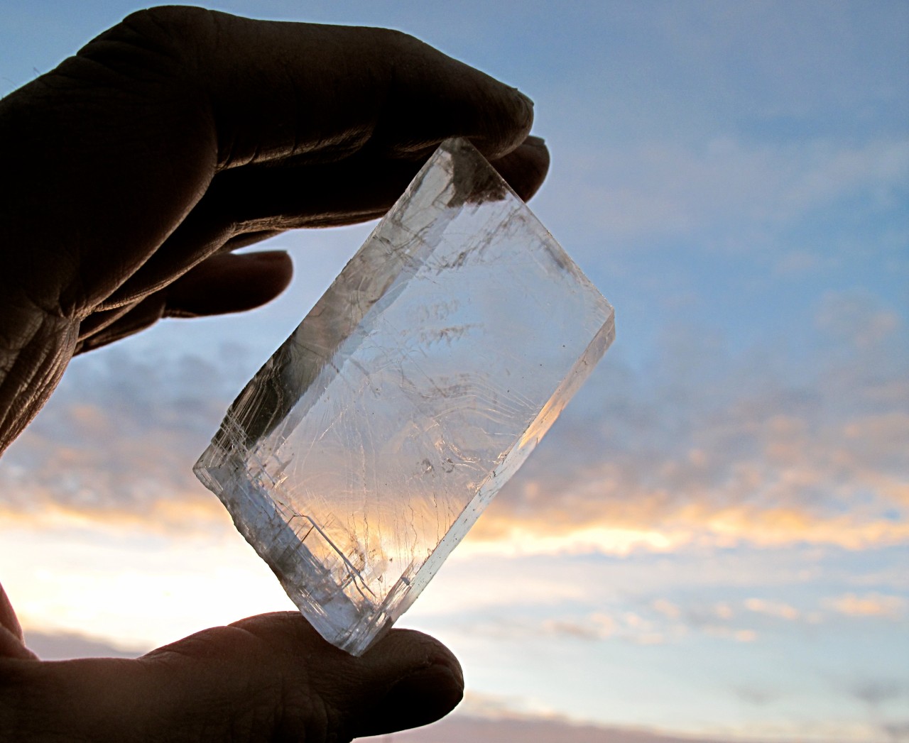 Iceland spar, possibly the medieval sunstone used to locate the Sun in the sky when clouds obstruct it from view
