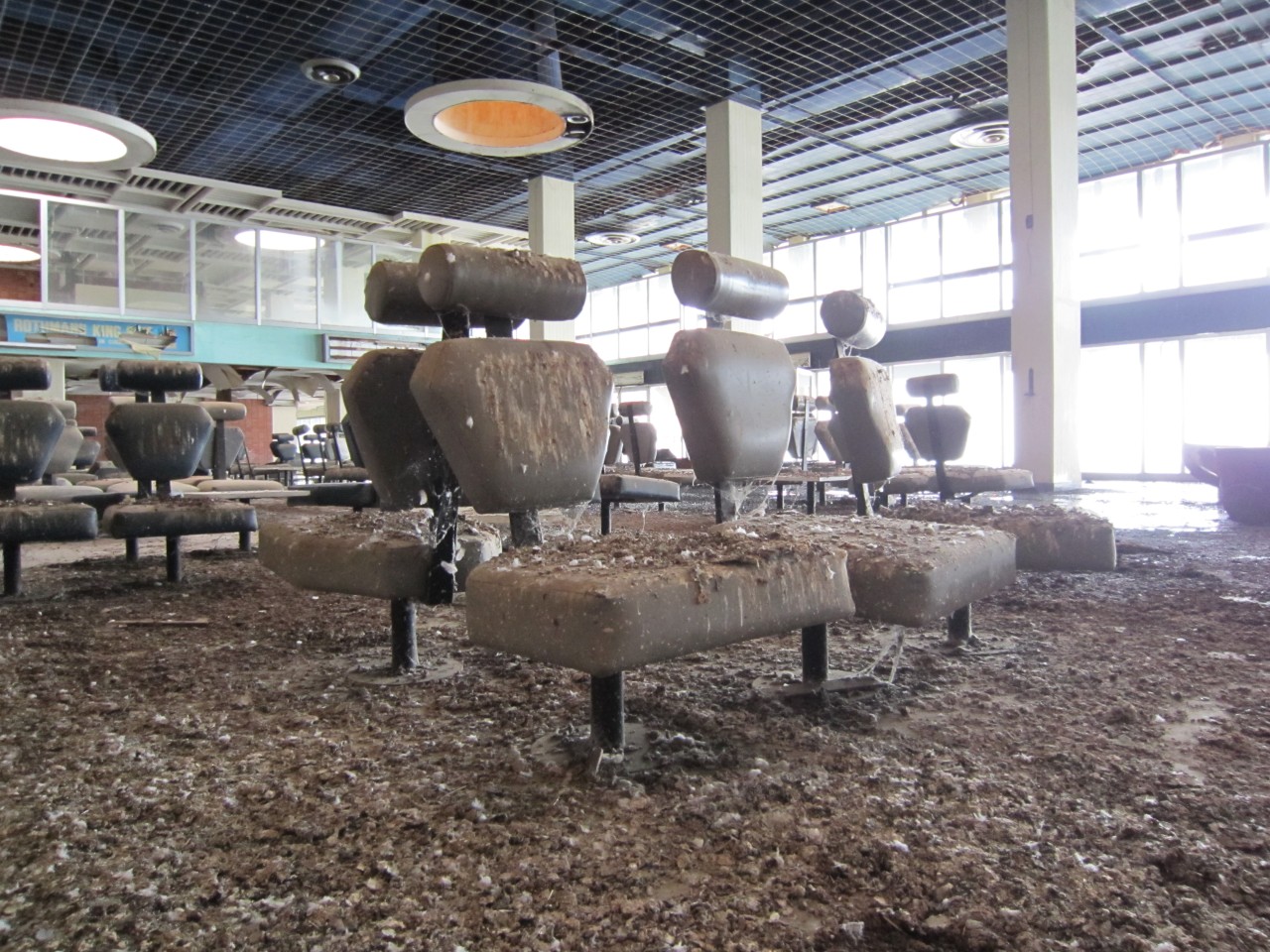 Interior of the derelict terminal building