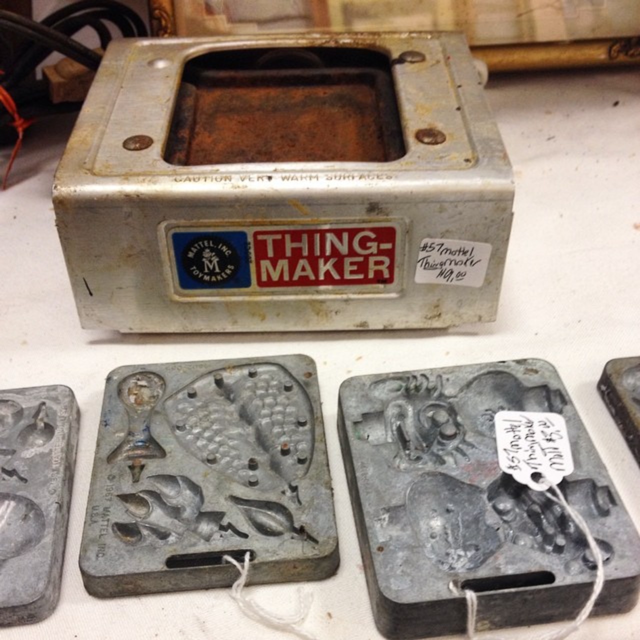 Vintage Mattel Thingmaker toy with aluminum molds, c. 1967