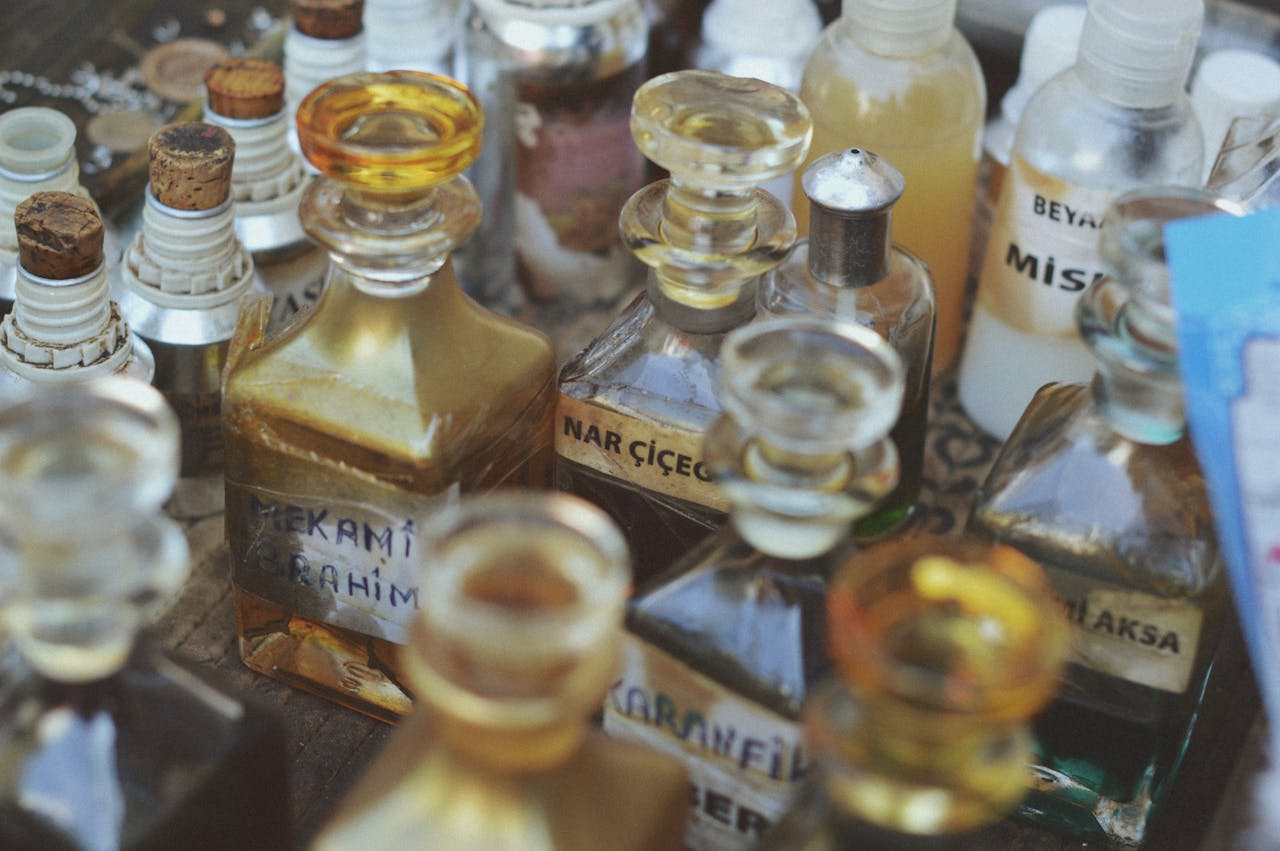 Vintage Glass Perfume Bottles