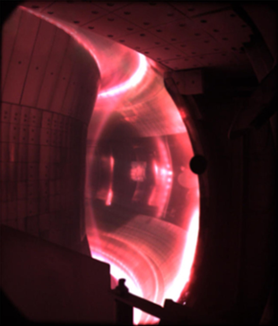 Fusion plasma in the Experimental Advanced Superconducting Tokamak.
