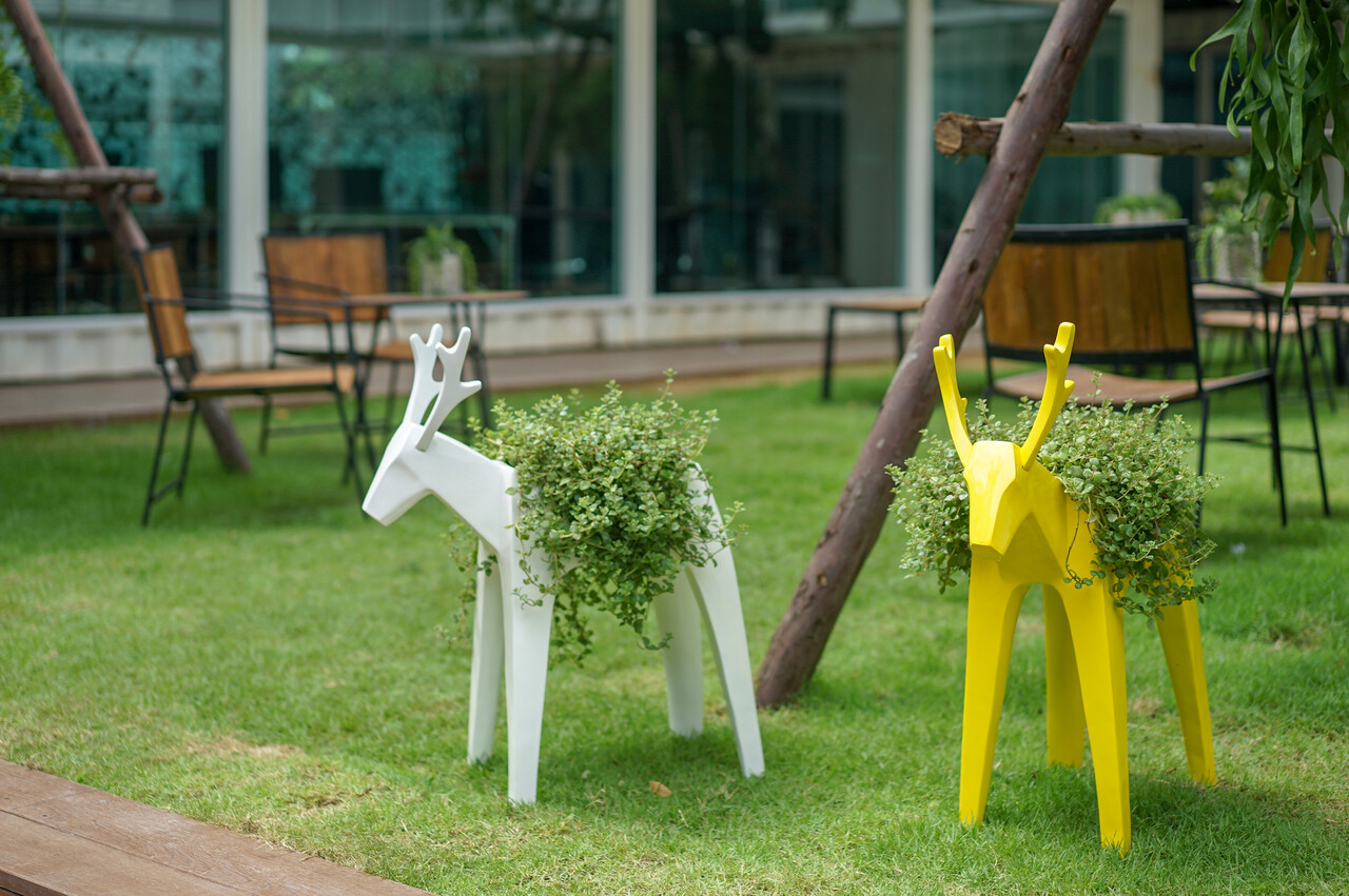 Yard Sculptures of Deer