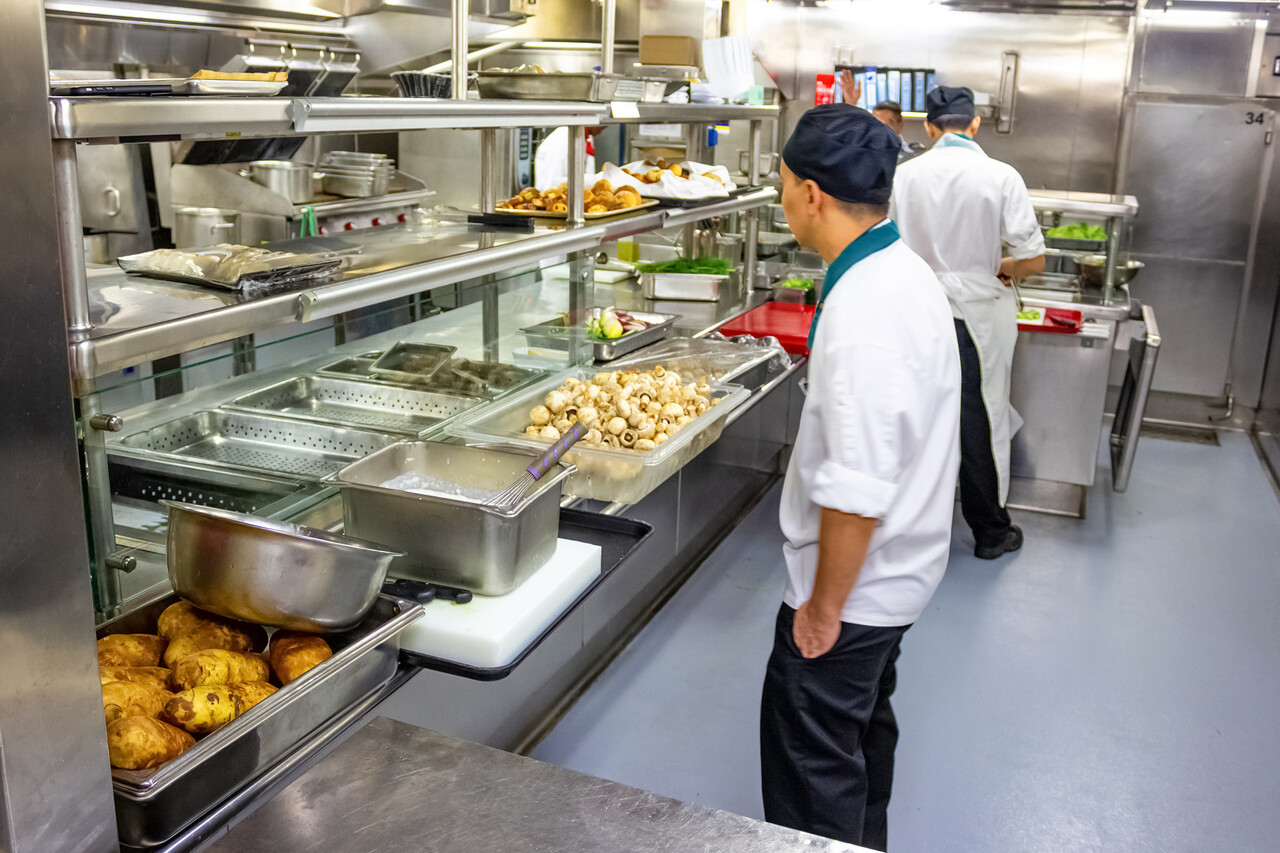 Food freshness depended on constant backstage labor