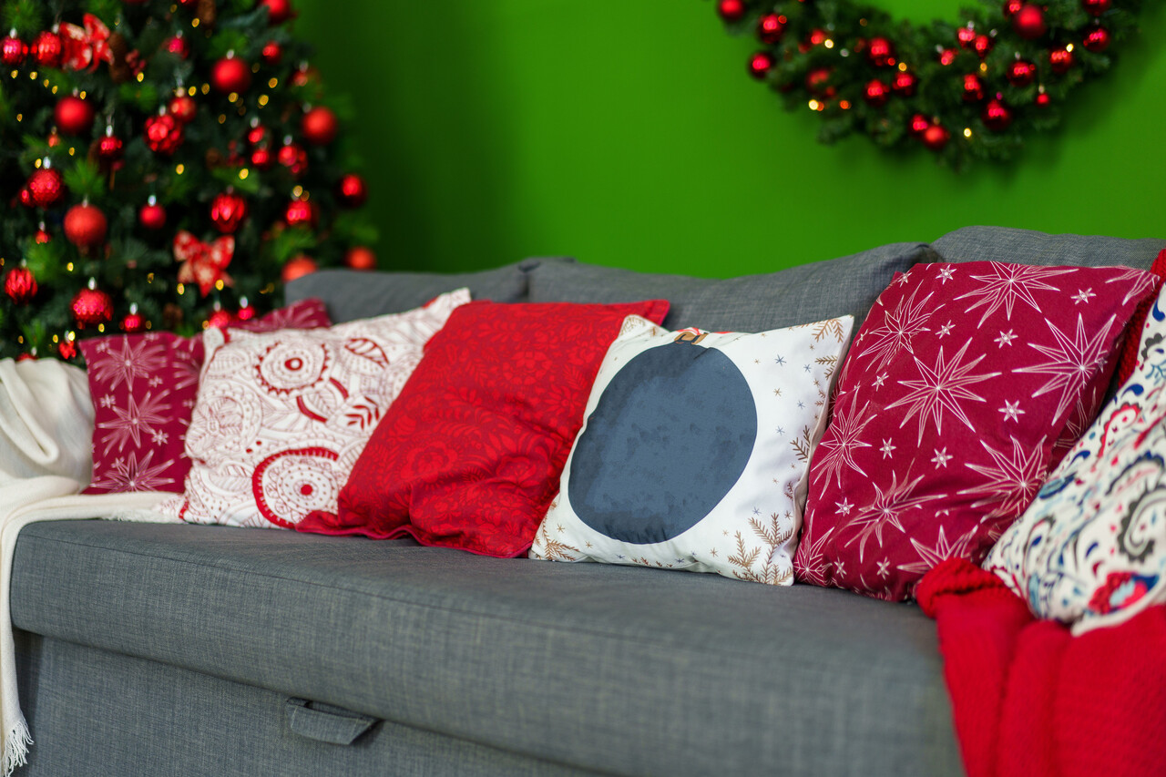 Matchy Holiday Throw Pillows