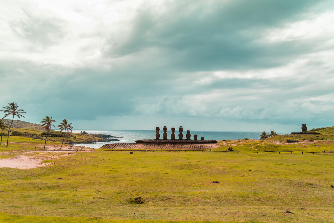 The Moai of Anakena Beach, Chile