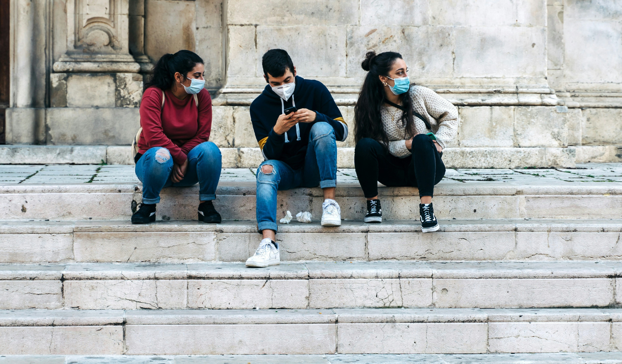 Sitting on Historic Steps