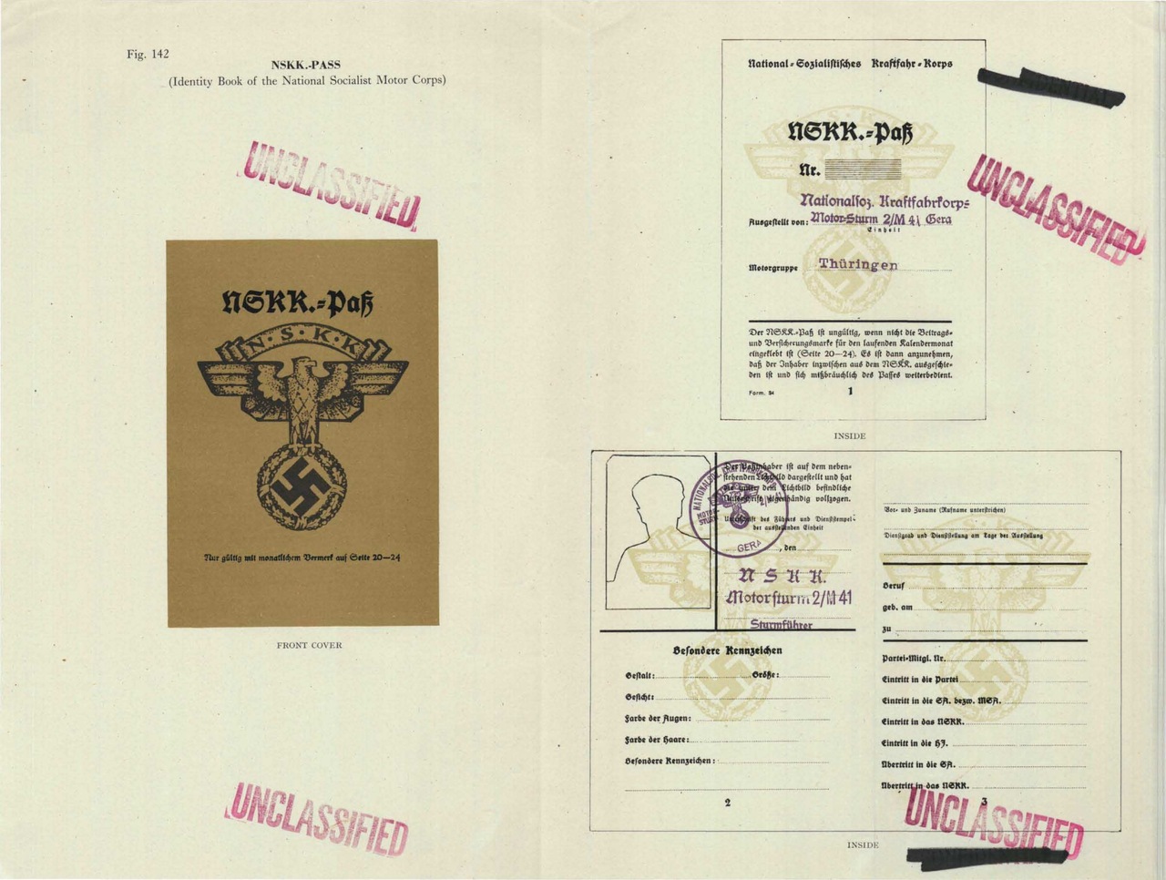 photograph of Nazi transport documents