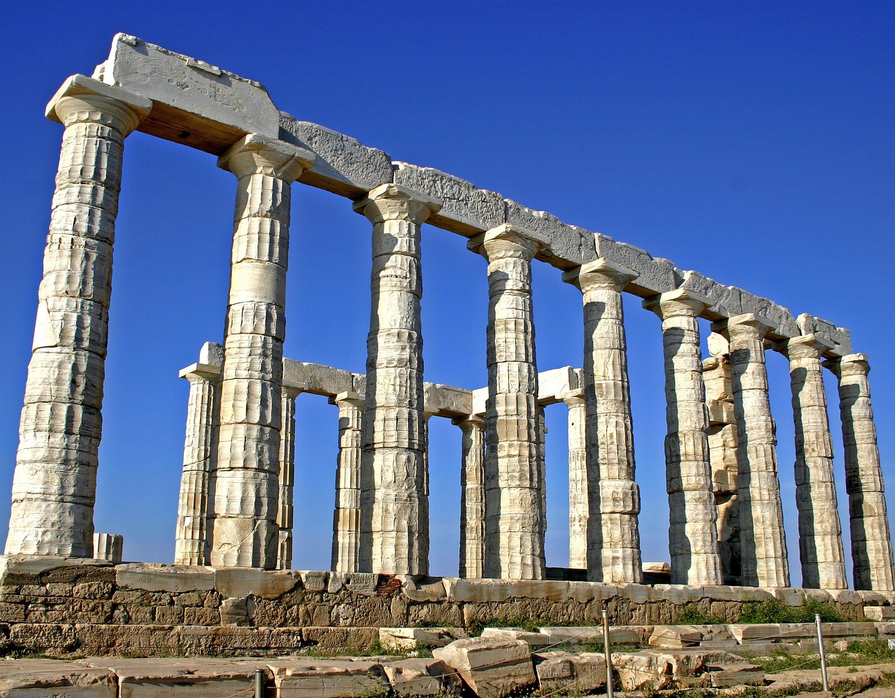 The Temple of Poseidon at Sounion, Greece