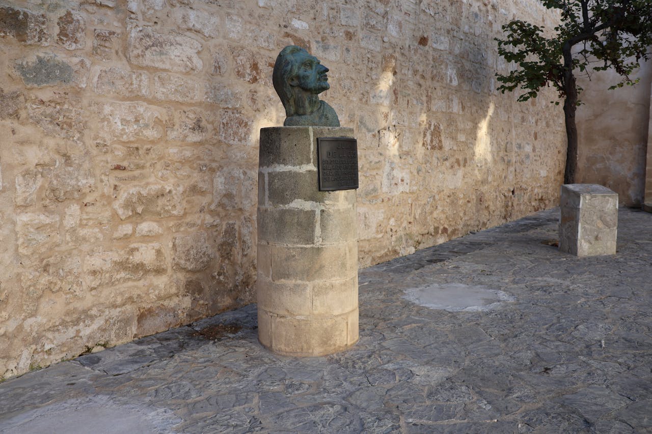 A historic stone monument