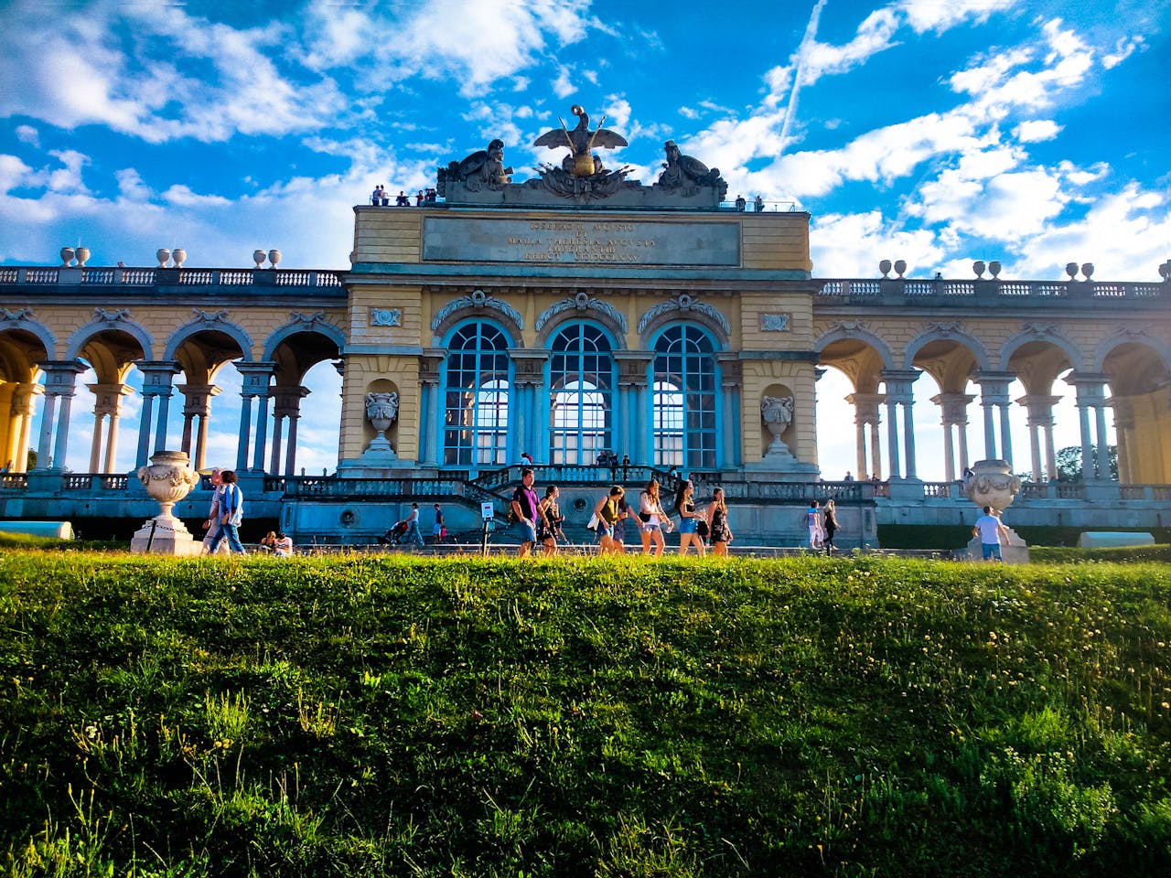 People at a free-entry museum or park.