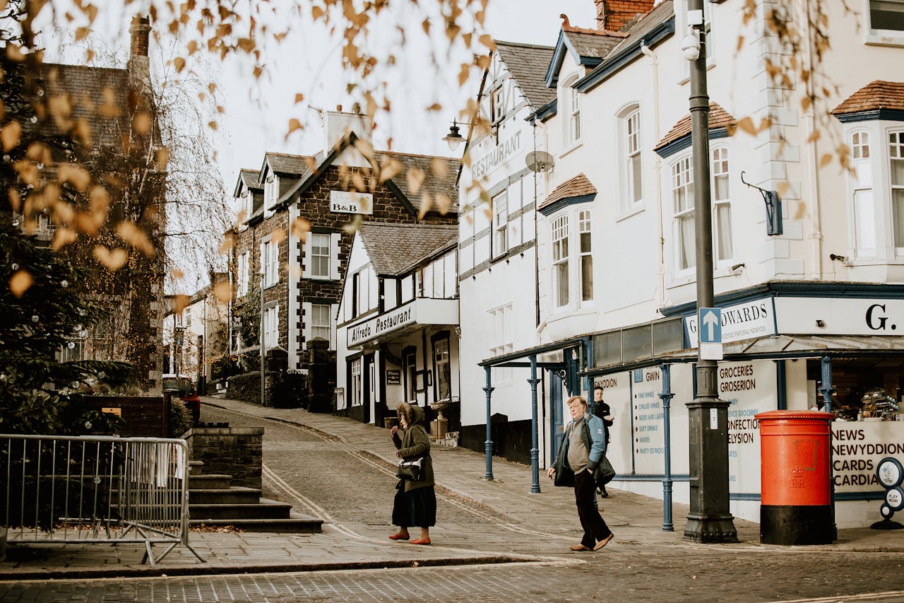 Medieval торгов Streets Organized Commerce