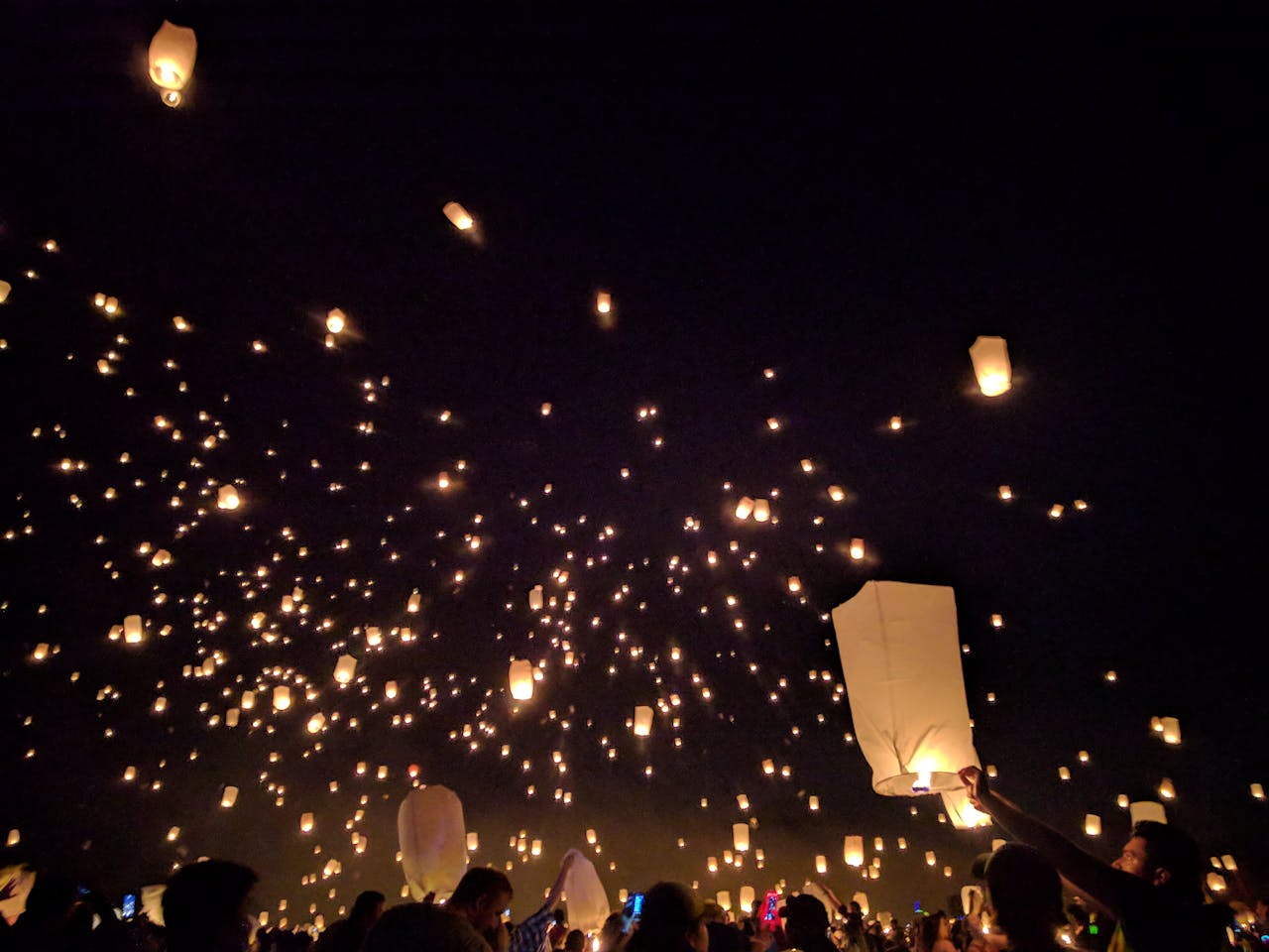 Releasing Burning Lanterns