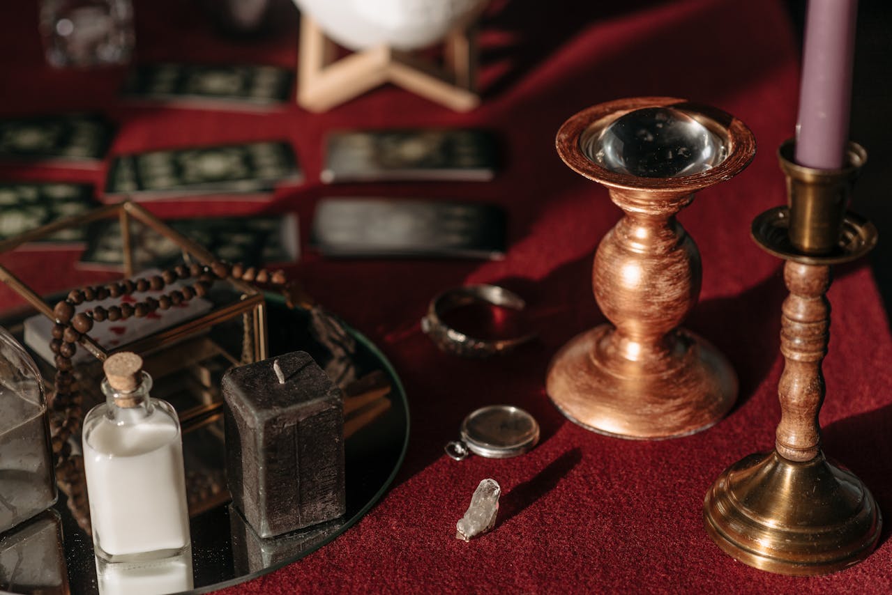 Close-Up Shot of Fortune Telling Objects