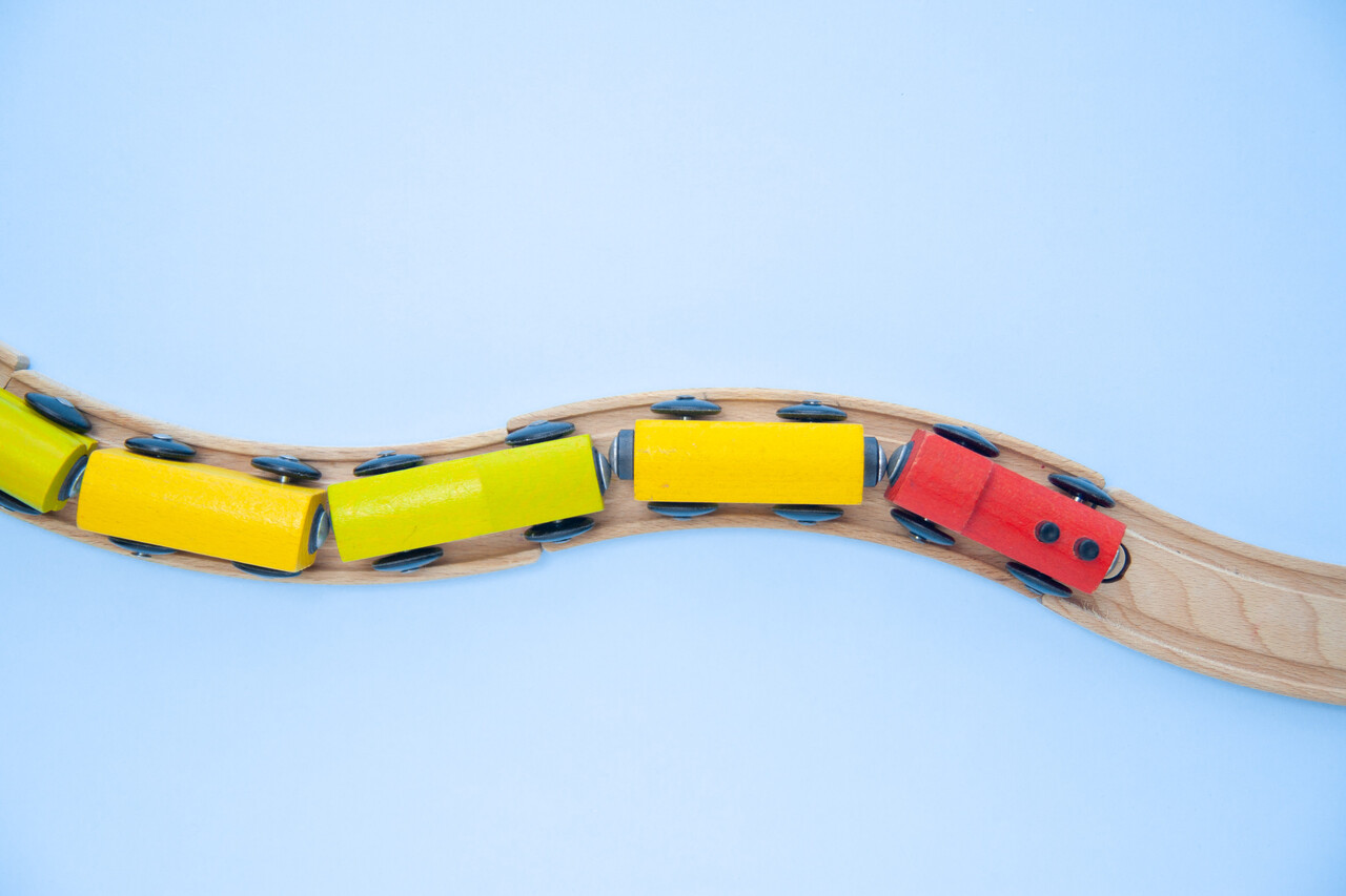 You marveled at tin trains that circled endlessly