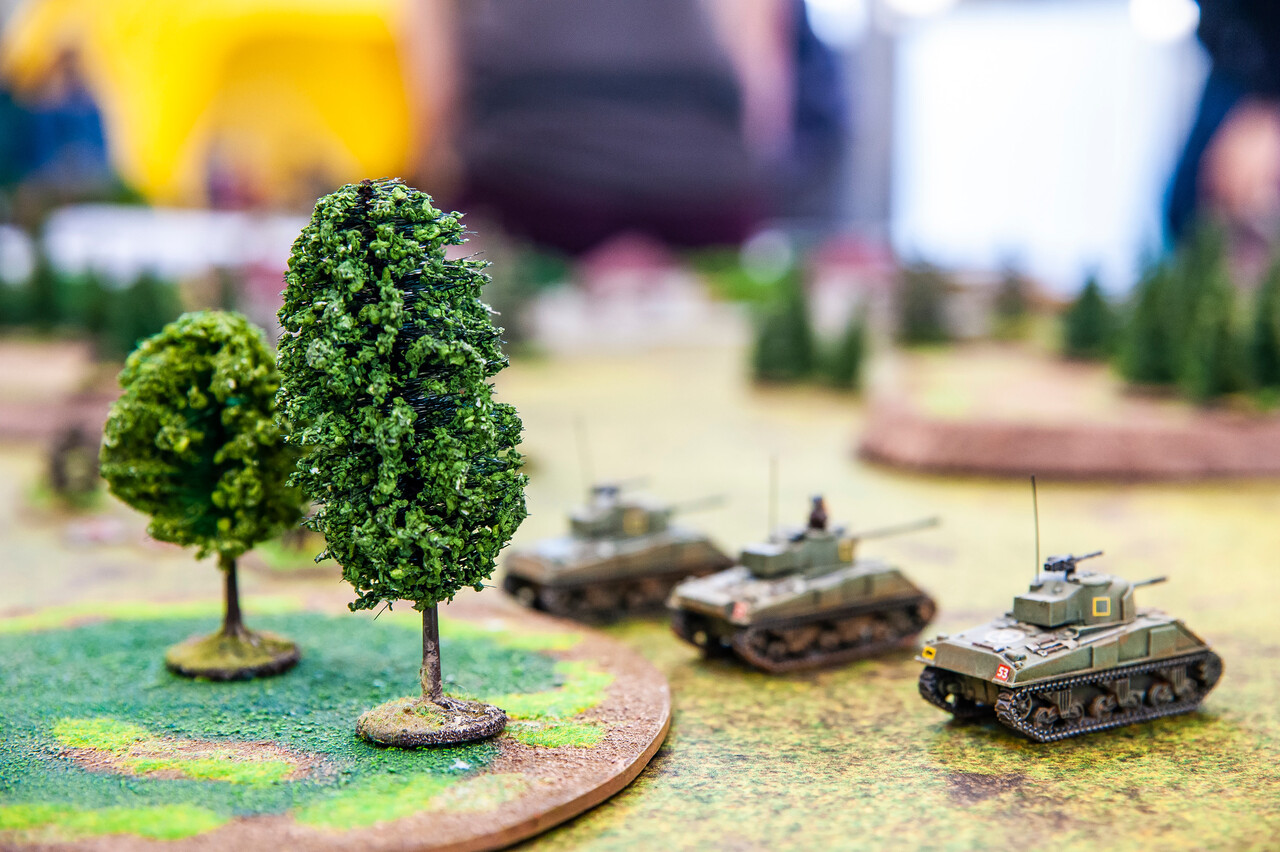 You staged battles with tin soldiers and tanks