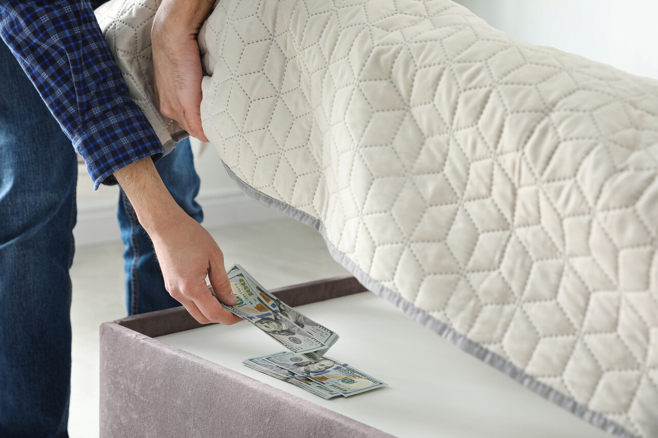Under mattresses and beds