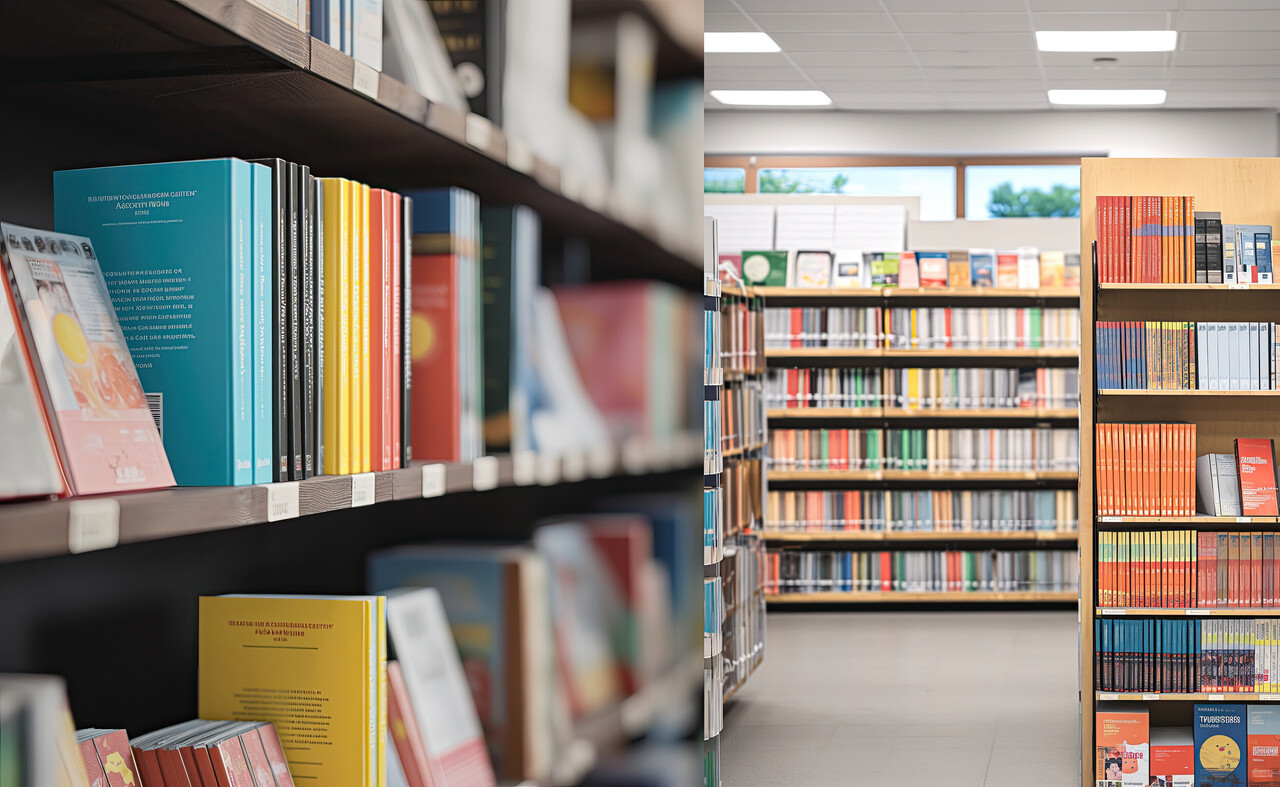 Library (English) vs Librería (Spanish)