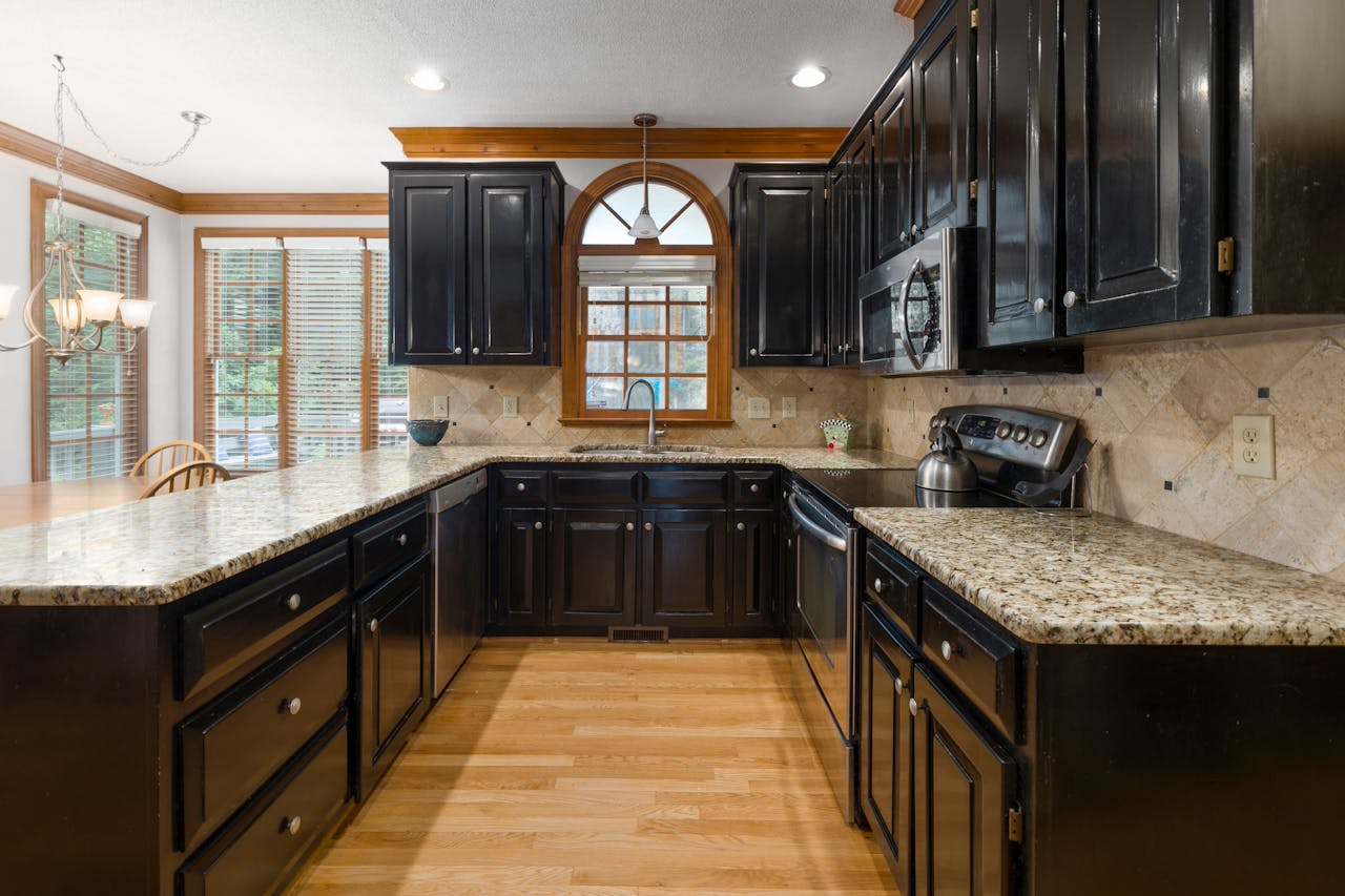 Dark Wood Kitchen Cabinets
