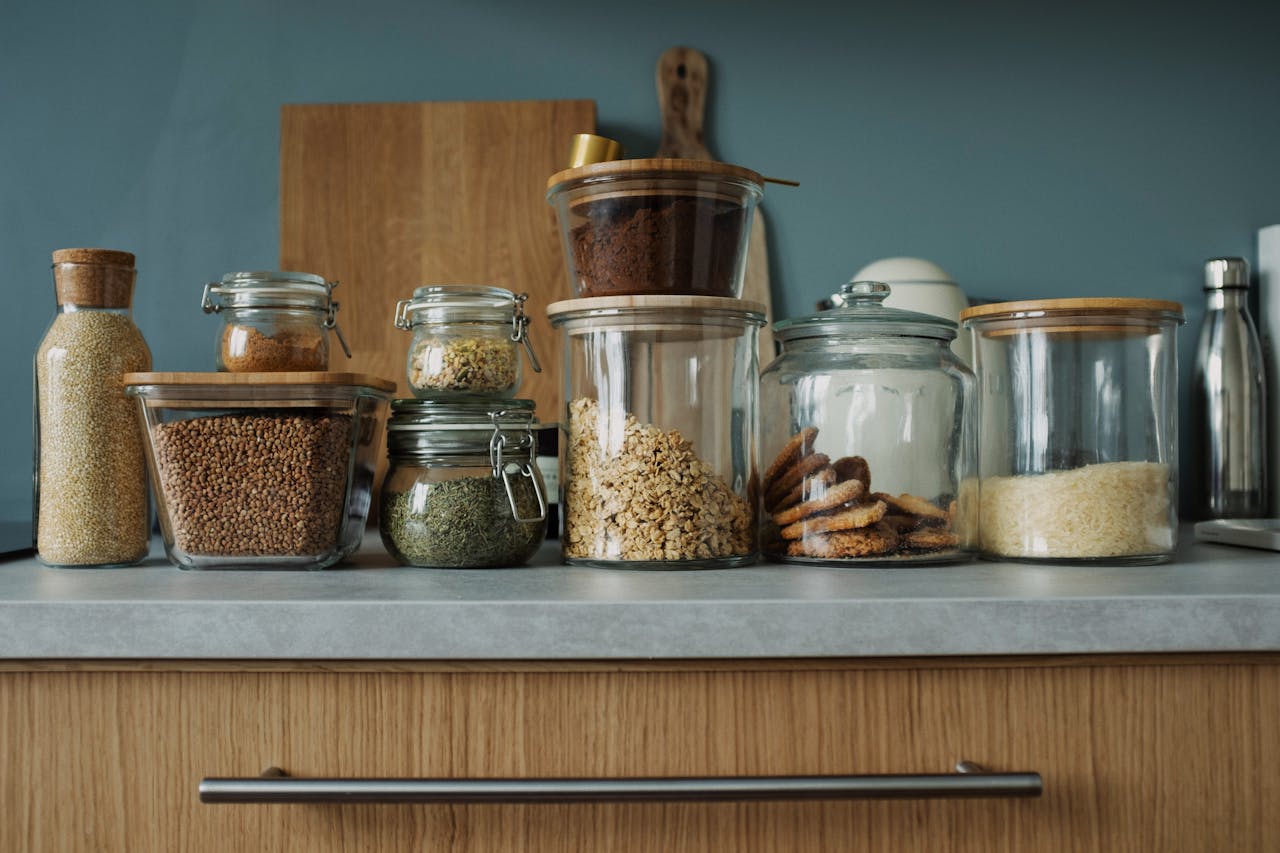 Storing Pantry Staples In Clear Containers
